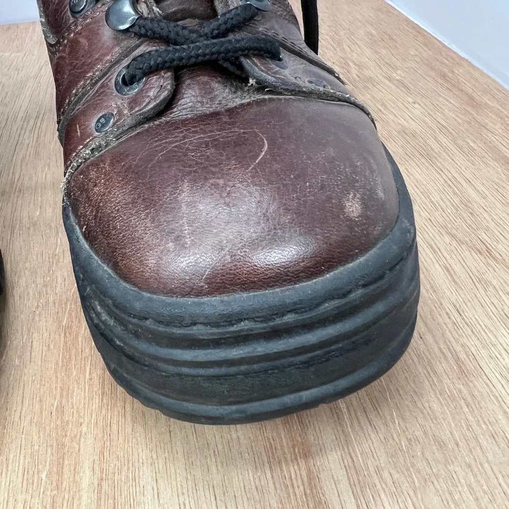 GBX Mac Extreme Series Leather Boots Mens 8.5 Brown Lug Sole Hiking Work 3290